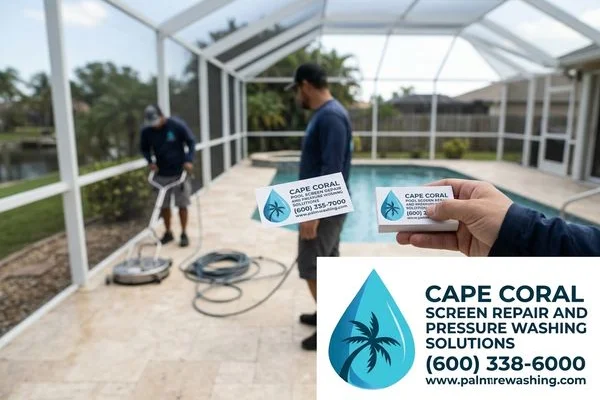 Pool Deck & Lanai Cleaning project example 2 in Cape Coral