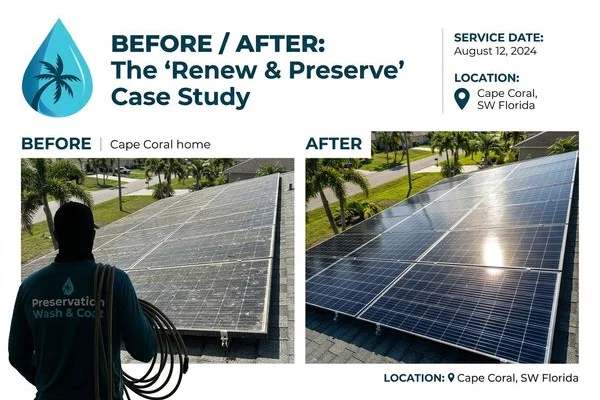 Solar Panel Cleaning project example 2 in Cape Coral