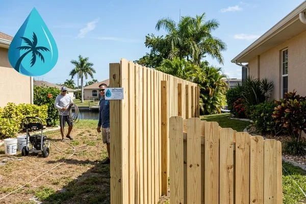 Fence Pressure Washing project example 2 in Cape Coral