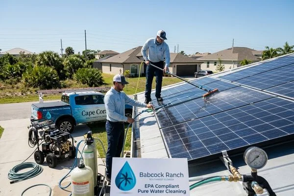 Solar Panel Cleaning project example 3 in Cape Coral