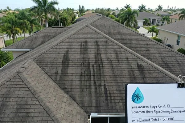 Soft Wash Roof Cleaning project example 1 in Cape Coral