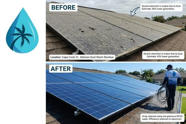 Solar Panel Cleaning project example 1 in Cape Coral