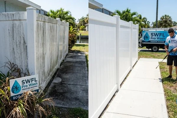 Fence Pressure Washing project example 1 in Cape Coral