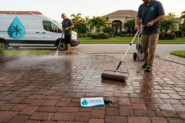 Paver Cleaning & Sealing project example 4 in Cape Coral