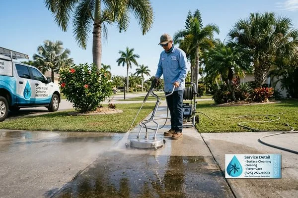 Driveway & Concrete Cleaning project example 3 in Cape Coral