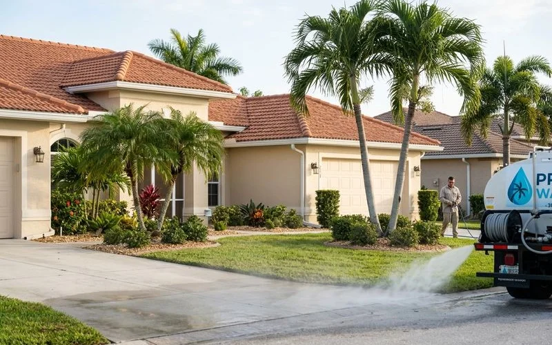 Recently cleaned Cape Coral canal-front home